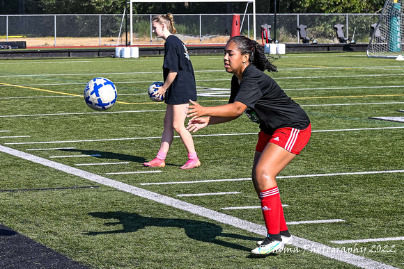 2022-08-25 Emerald Ridge Girls Soccer Practice  by Jim Wilkerson B&W-7896