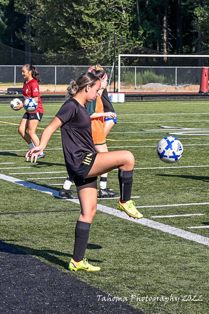 2022-08-25 Emerald Ridge Girls Soccer Practice  by Jim Wilkerson B&W-7897