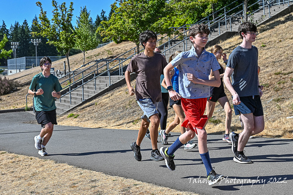 2022-08-22 Emerald Ridge XC Practice  by Jim Wilkerson B&W-3658