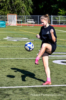 2022-08-25 Emerald Ridge Girls Soccer Practice  by Jim Wilkerson B&W-7901