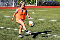 2022-08-25 Emerald Ridge Girls Soccer Practice  by Jim Wilkerson B&W-7902