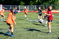 2022-08-25 Emerald Ridge Girls Soccer Practice  by Jim Wilkerson B&W-7900